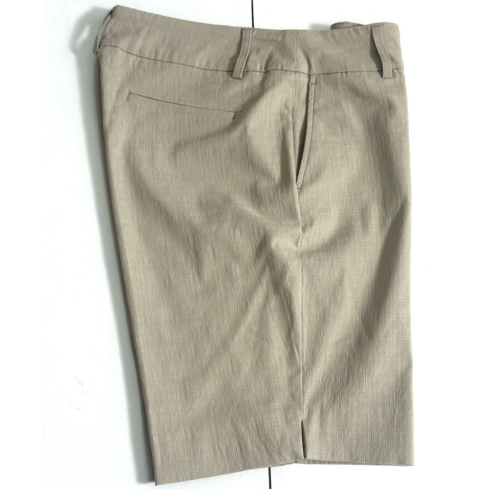 Hillary Radley Women's Bermuda Shorts Tan Beige Stretchy Size M/M
